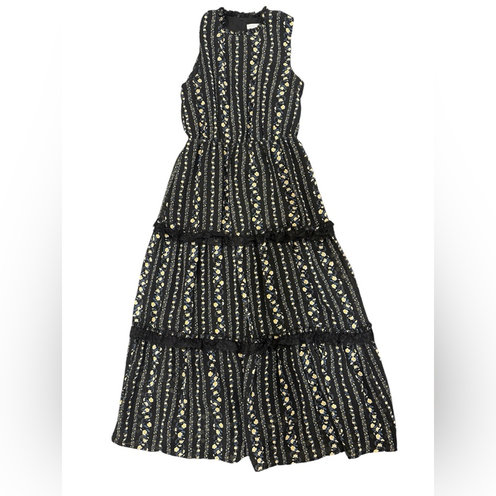 Moon River Black and Yellow Kids Dress